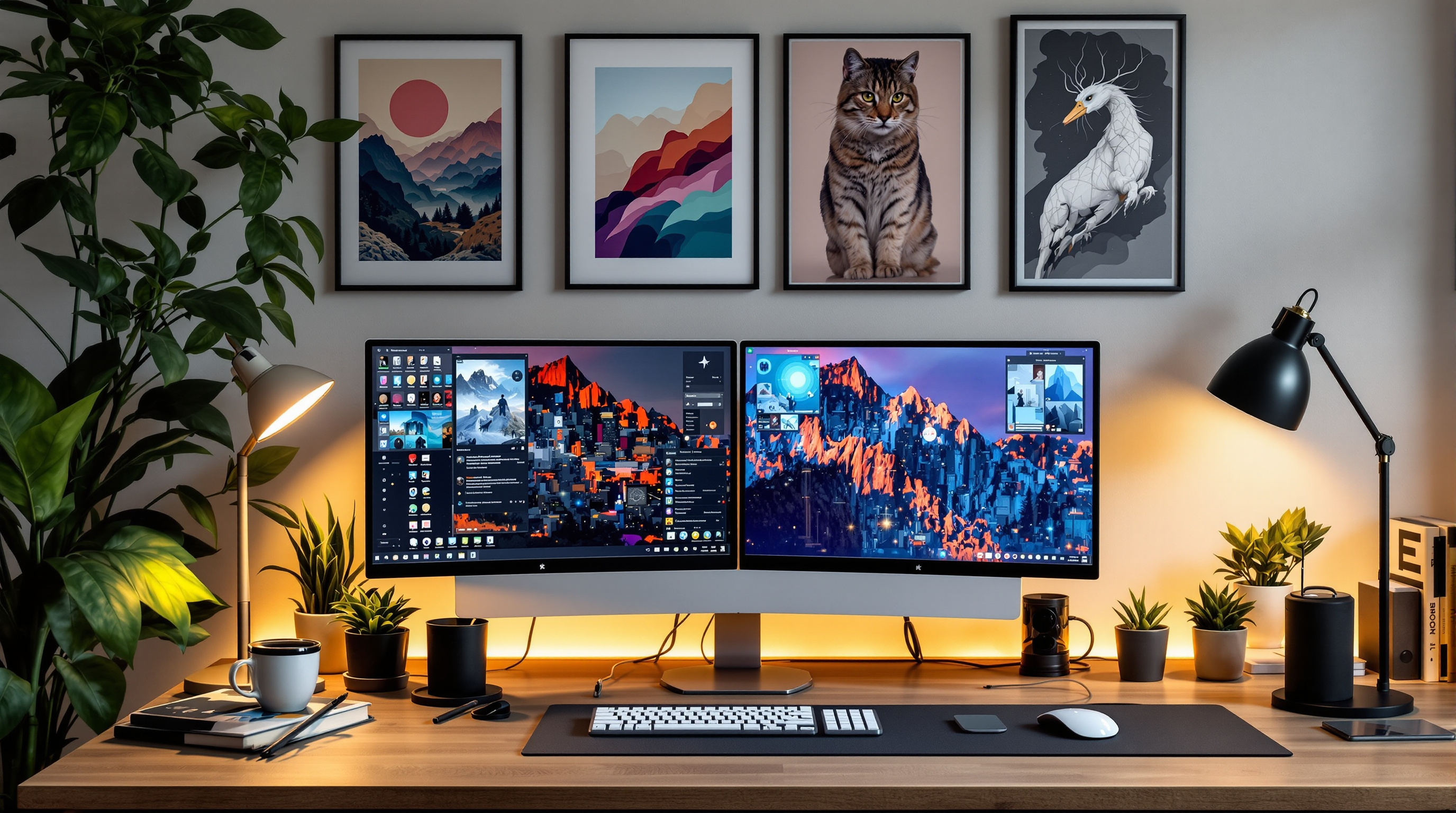 Freelance designer home office setup